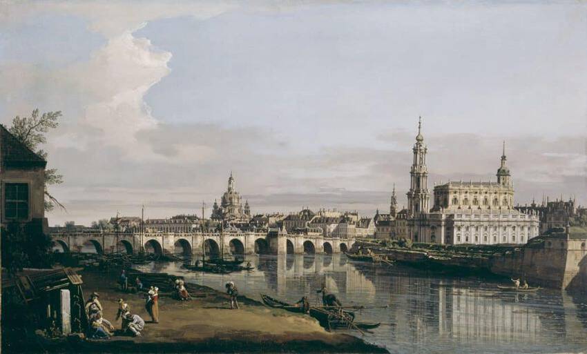 Canaletto Blick Dresden Historisch